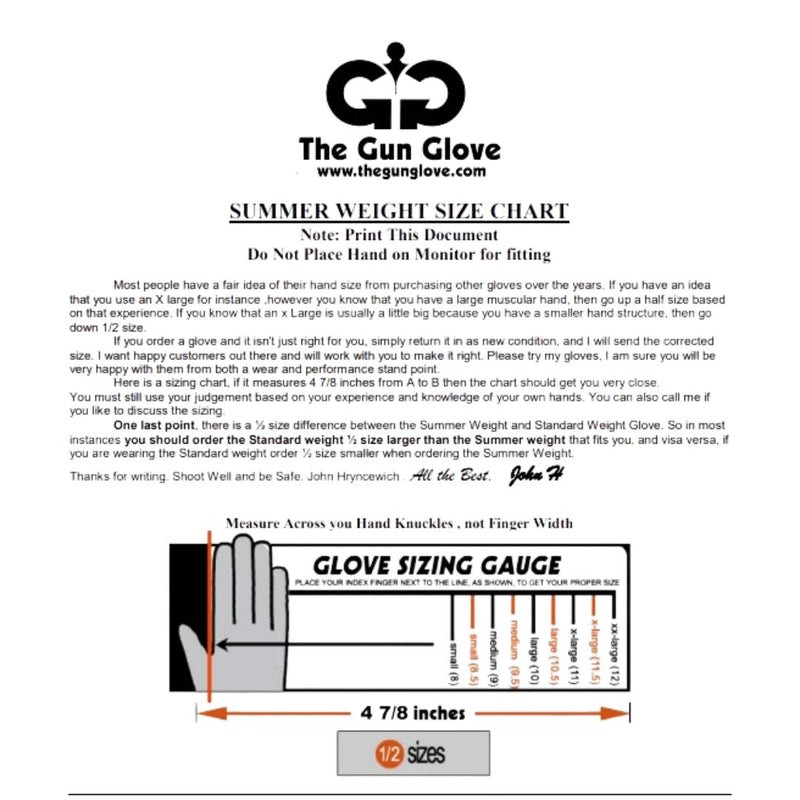 Gun Glove Standard Weight